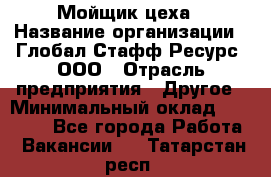 Мойщик цеха › Название организации ­ Глобал Стафф Ресурс, ООО › Отрасль предприятия ­ Другое › Минимальный оклад ­ 18 000 - Все города Работа » Вакансии   . Татарстан респ.